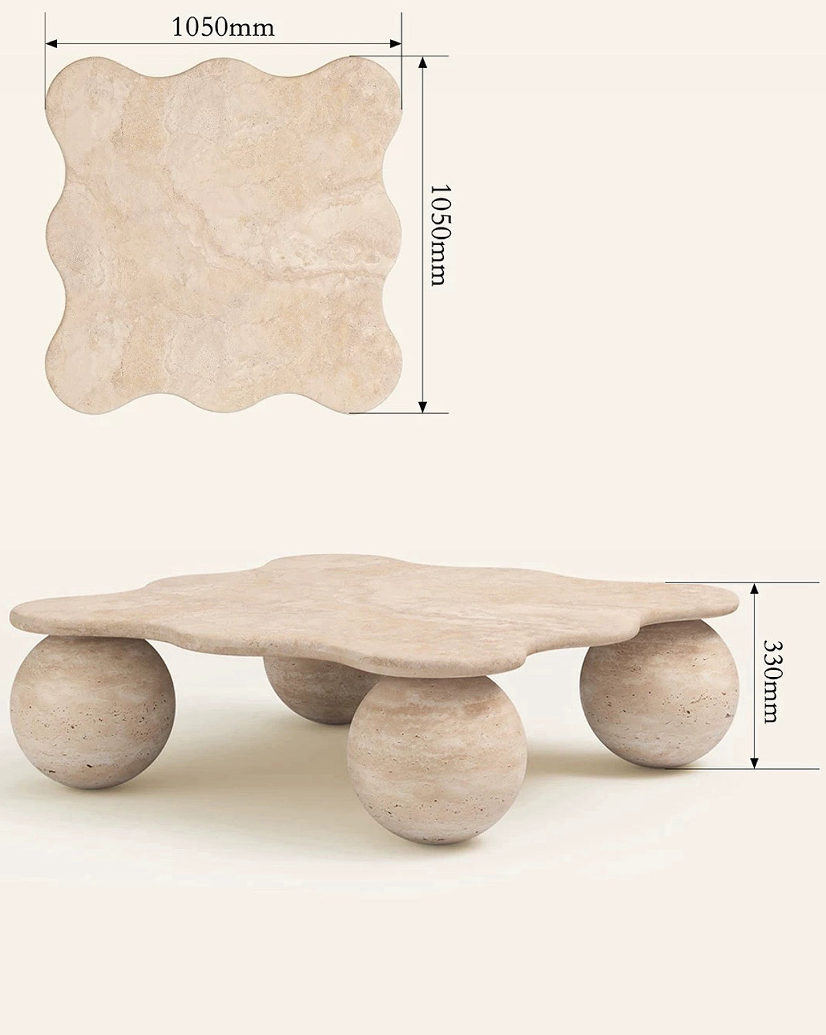 Rectangular Marble Coffee Table (105 cm)