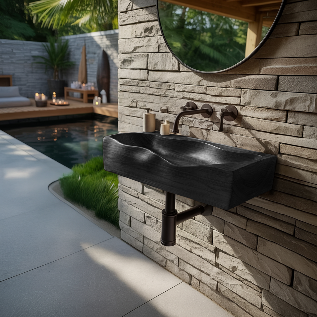 Handcrafted Live Edge Wood Vanity Sink For One Of A Kind Bathroom Decor