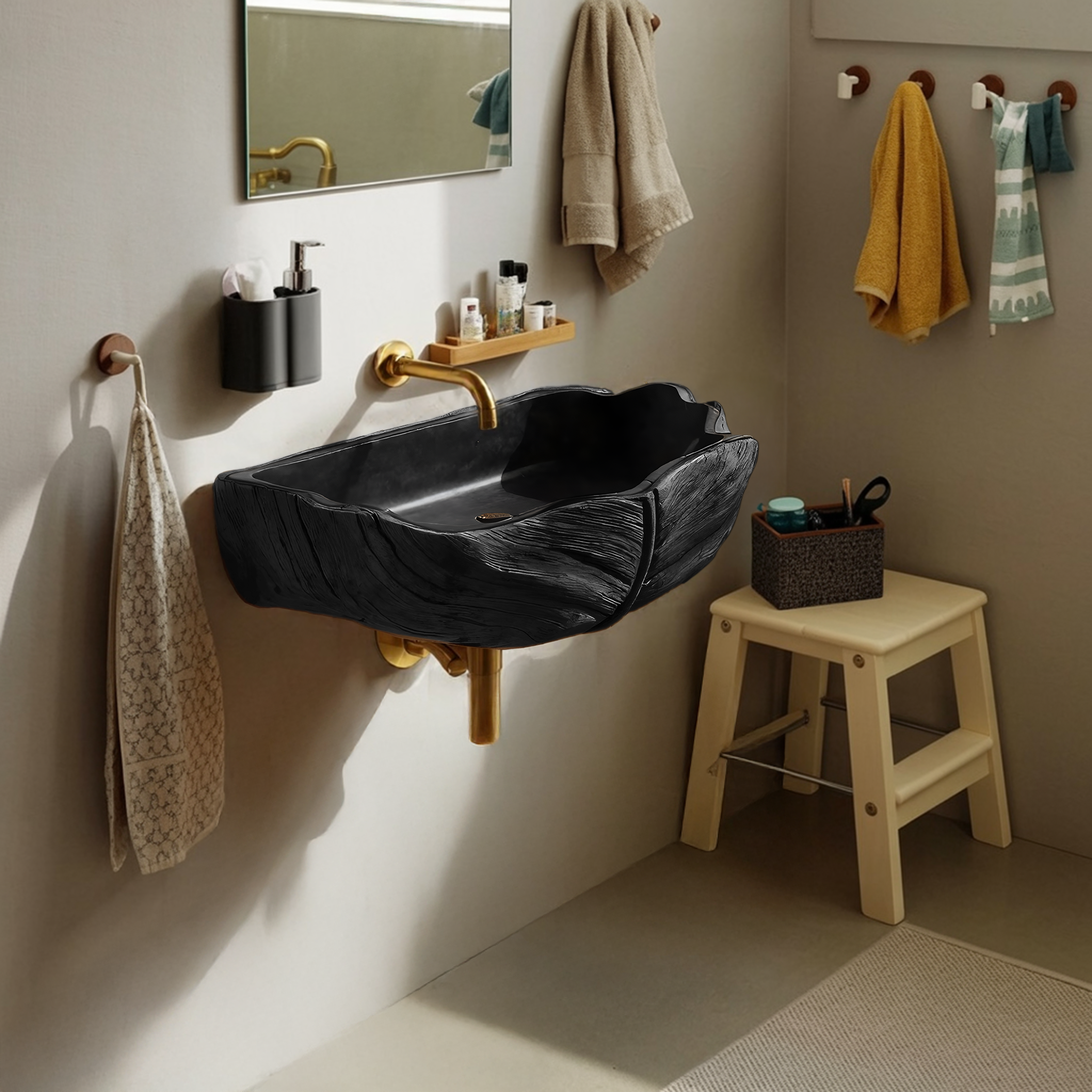 Farmhouse Solid Wood Vanity Sink For Traditional Bathroom Decor