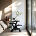 Handcrafted Solid Wood End Table Entryway Design