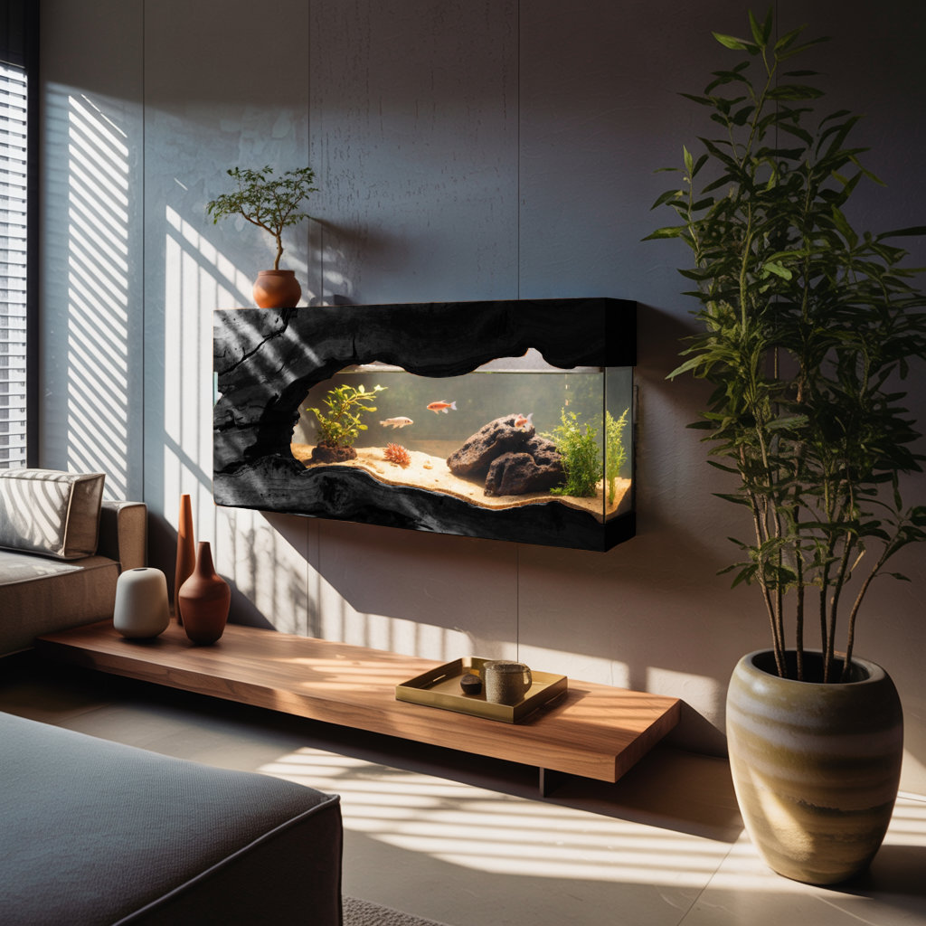 Wall Mounted Aquarium Frame For Living Room And Office