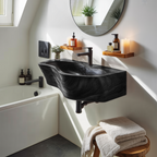 Modern Wall Mounted Wooden Bathroom Sink For Compact Bathroom Design