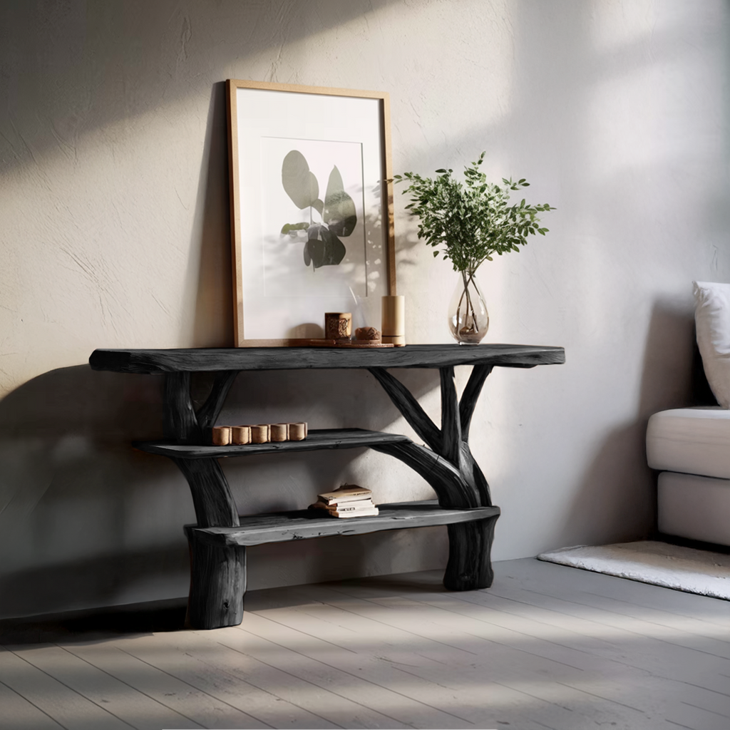 Farmhouse Solid Wood Console Table For Living Room Furniture Decor