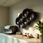 Handcrafted Honeycomb Wall Shelf For Coffee Station Stylin