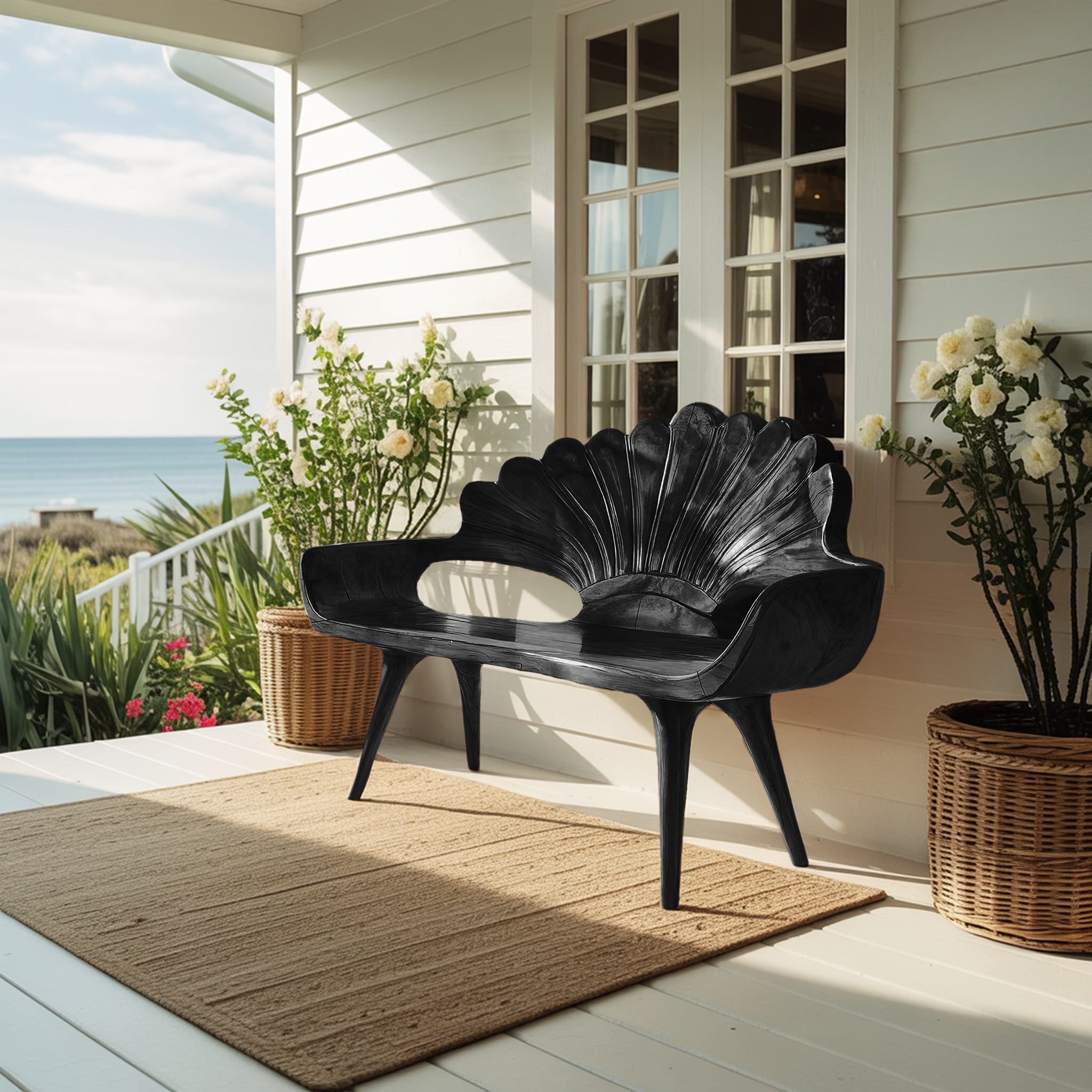 Natural Live Edge Wood Bench For Entryway Seating Area