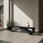 Modern Curved Bench Sculpture For Hallway Furniture
