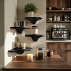 Modern Handcrafted Solid Wood Mushroom Shelf For Bedroom Decor