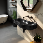 Mid Century Wooden Live Edge Wood Basin For High End Bathroom Decor