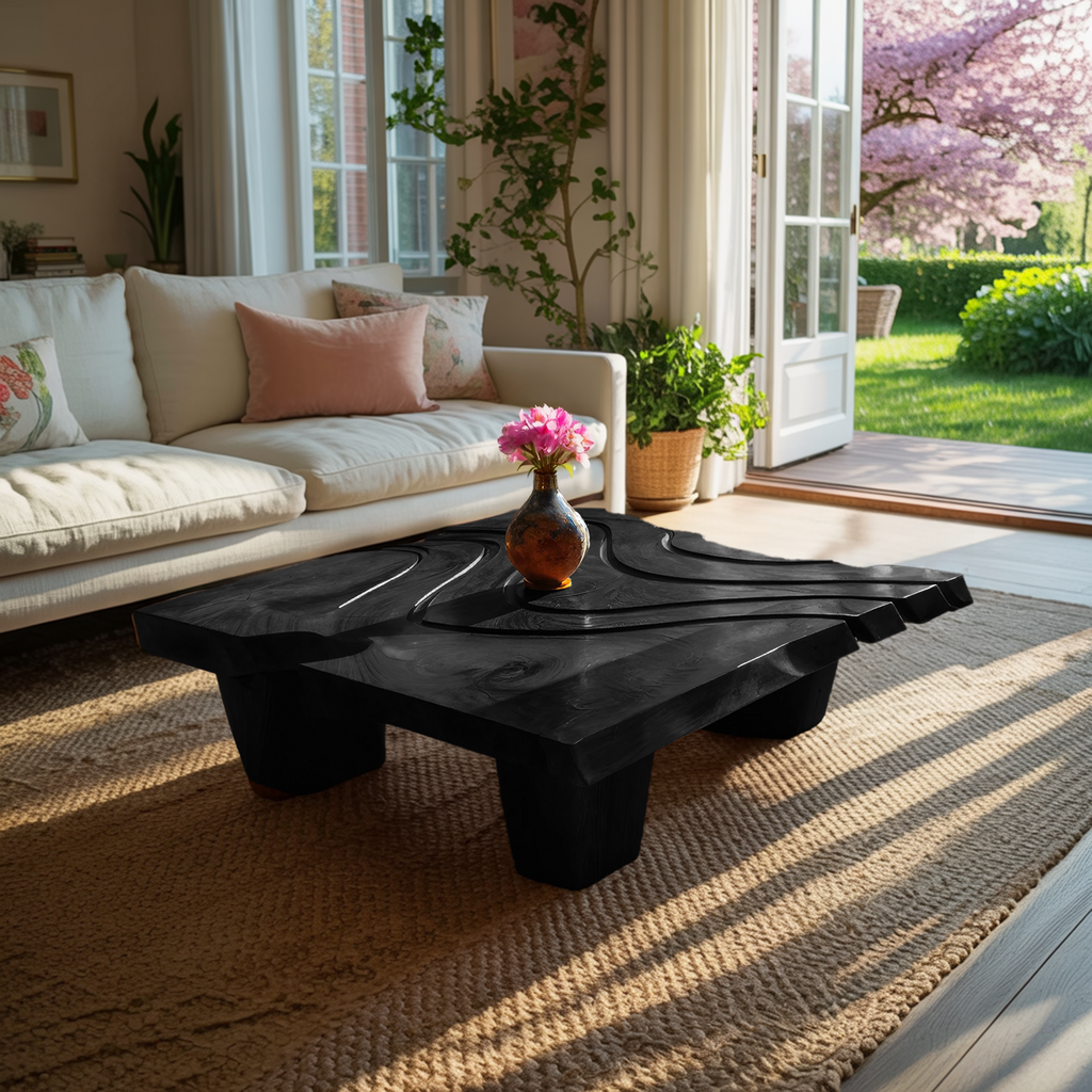 Mid Century Abstract Irregular Coffee Table For Entryway Design