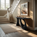 Farmhouse Sculptural Live Edge Entryway Table Solid Wood Furniture