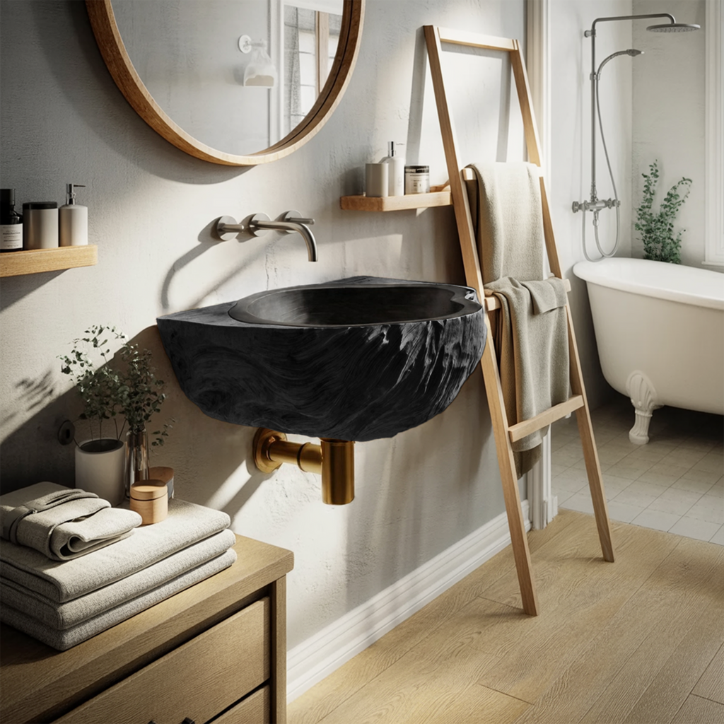 Mid Century Wooden Vanity Sink For Bathroom Furniture Design