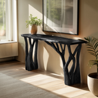 Modern Wooden Live Edge Console Table For Living Room Decoration