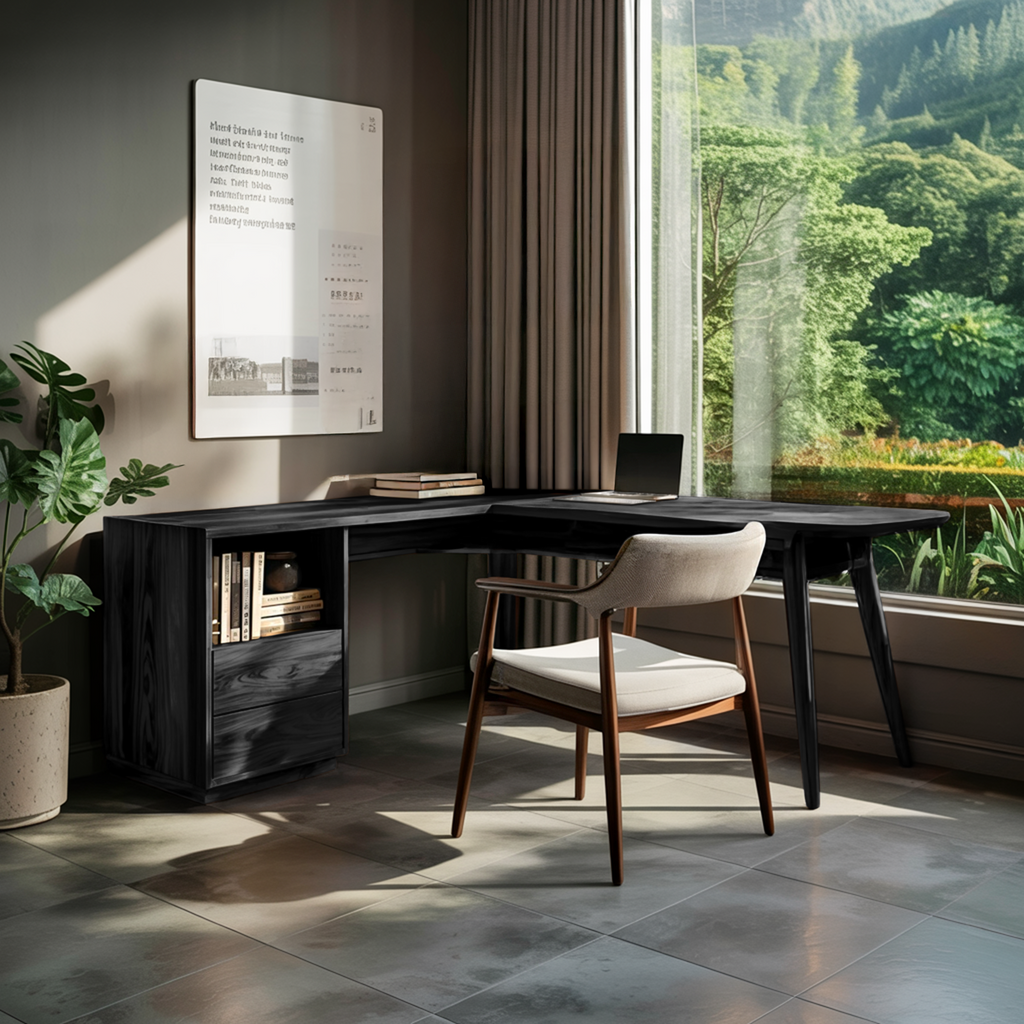L Shaped Study Desk For Home Office