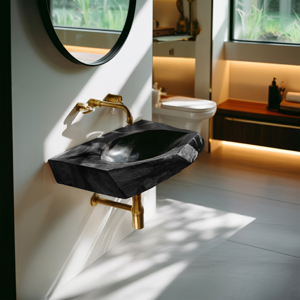Mid Century Solid Wood Vanity Sink For Bathroom Furniture And Decor
