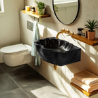 Handcrafted Solid Wood Vanity Sink For Modern Bathroom Decor