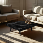 Farmhouse Irregular Wooden Coffee Table For Furniture Decor