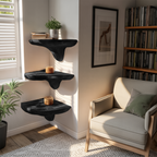 Modern Solid Wood Mushroom Shelf For Living Room Interior Design