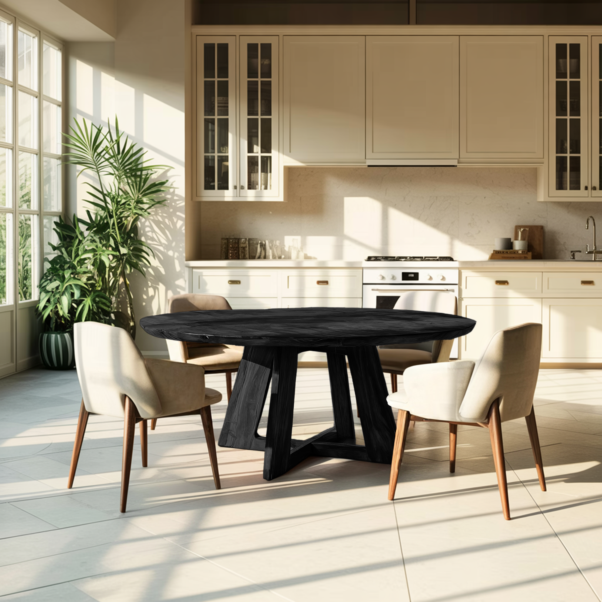 Modern Round Dining Table For Kitchen And Dining