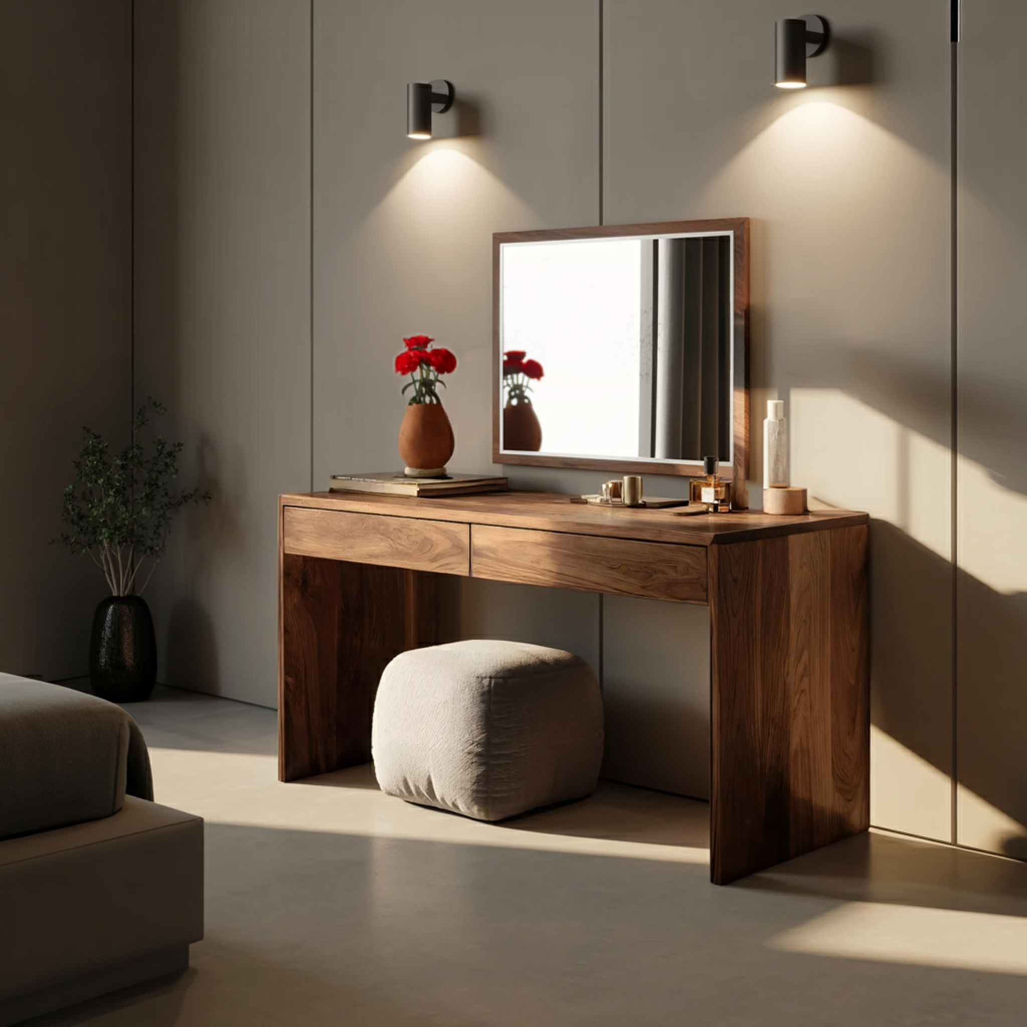 Contemporary Organic Vanity Table For Bedroom