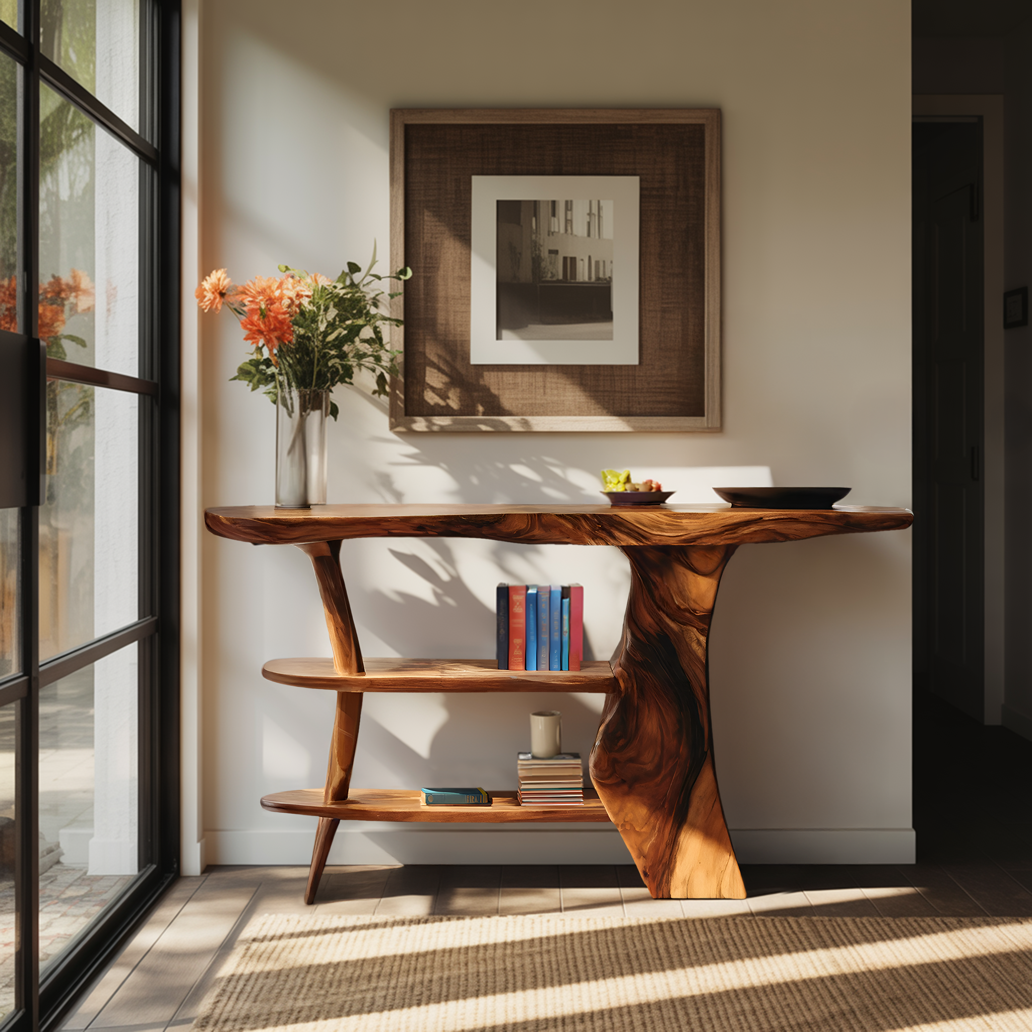 Farmhouse Solid Wood Entryway Console For Bedroom Design