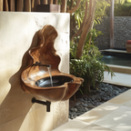 Handcrafted Wooden Live Edge Wood Basin For Artistic Furniture Decor
