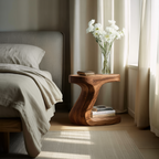 Minimalist Organic Shaped Nightstand For Bedroom