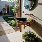 Modern Wall Mounted Wooden Bathroom Sink For Sleek Bathroom Furniture