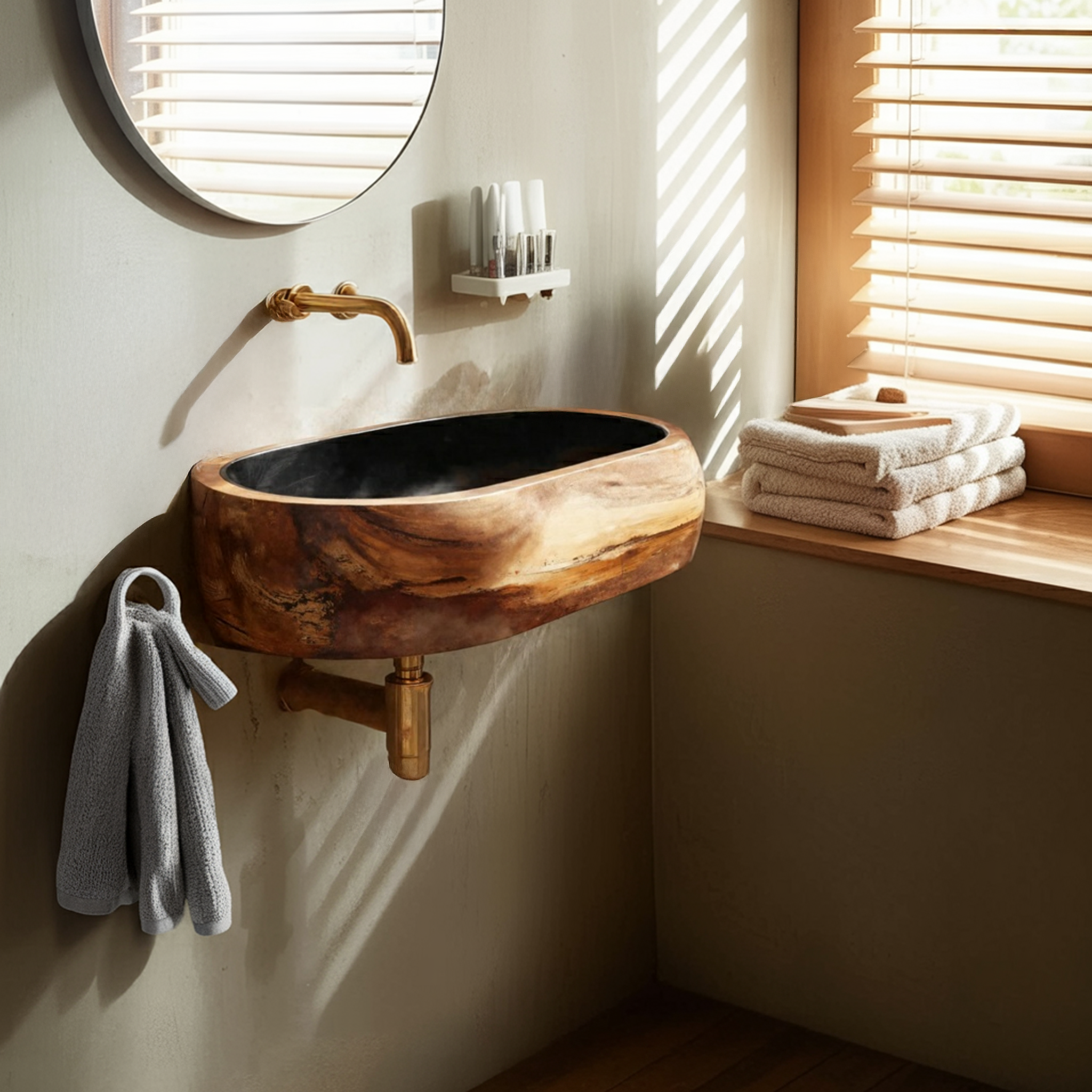 Farmhouse Wooden Vanity Sink For Bathroom Furniture Decor