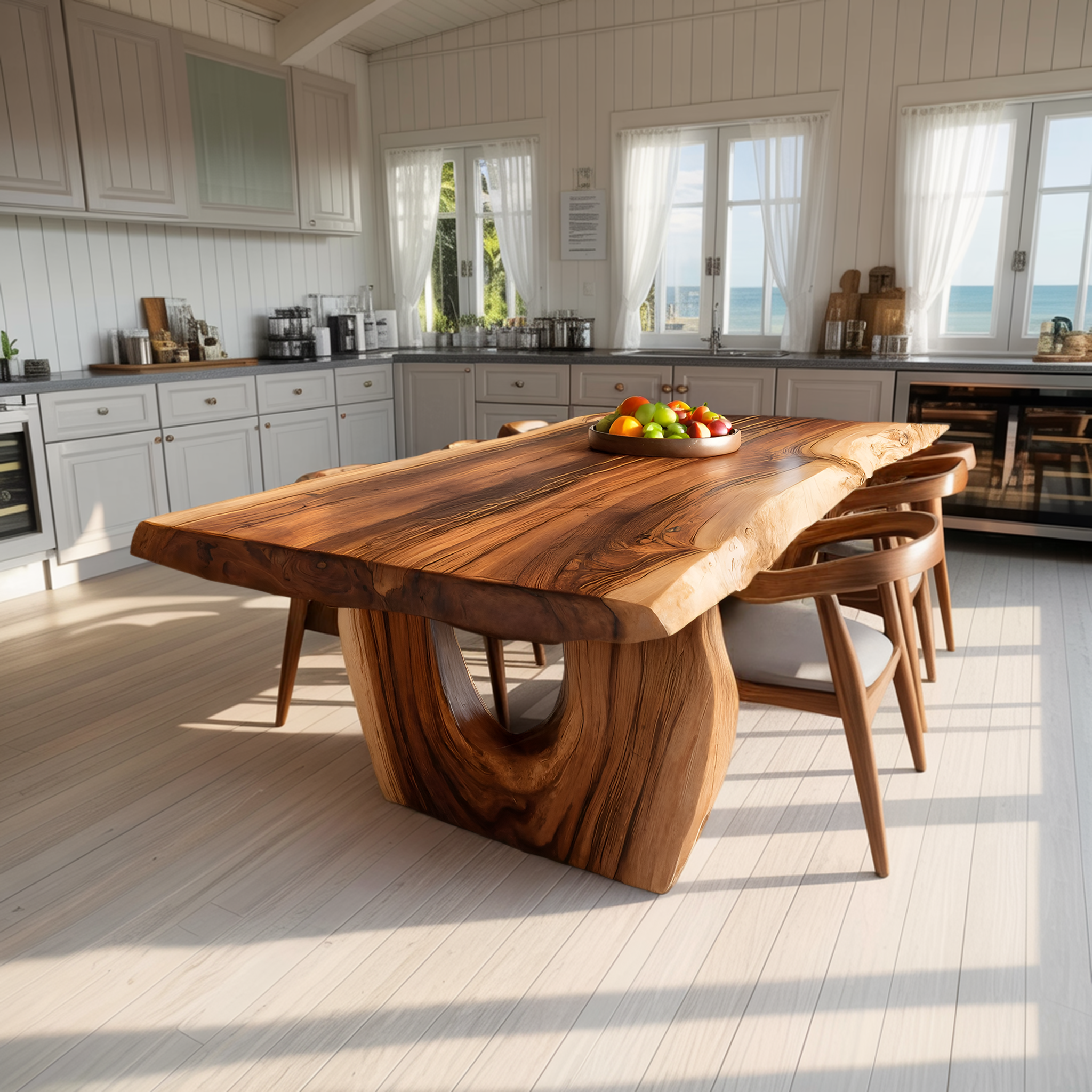 Modern Dining Table With Unique Base For Kitchen