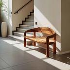 Solid Wood Live Edge Entryway Bench For Modern Interiors