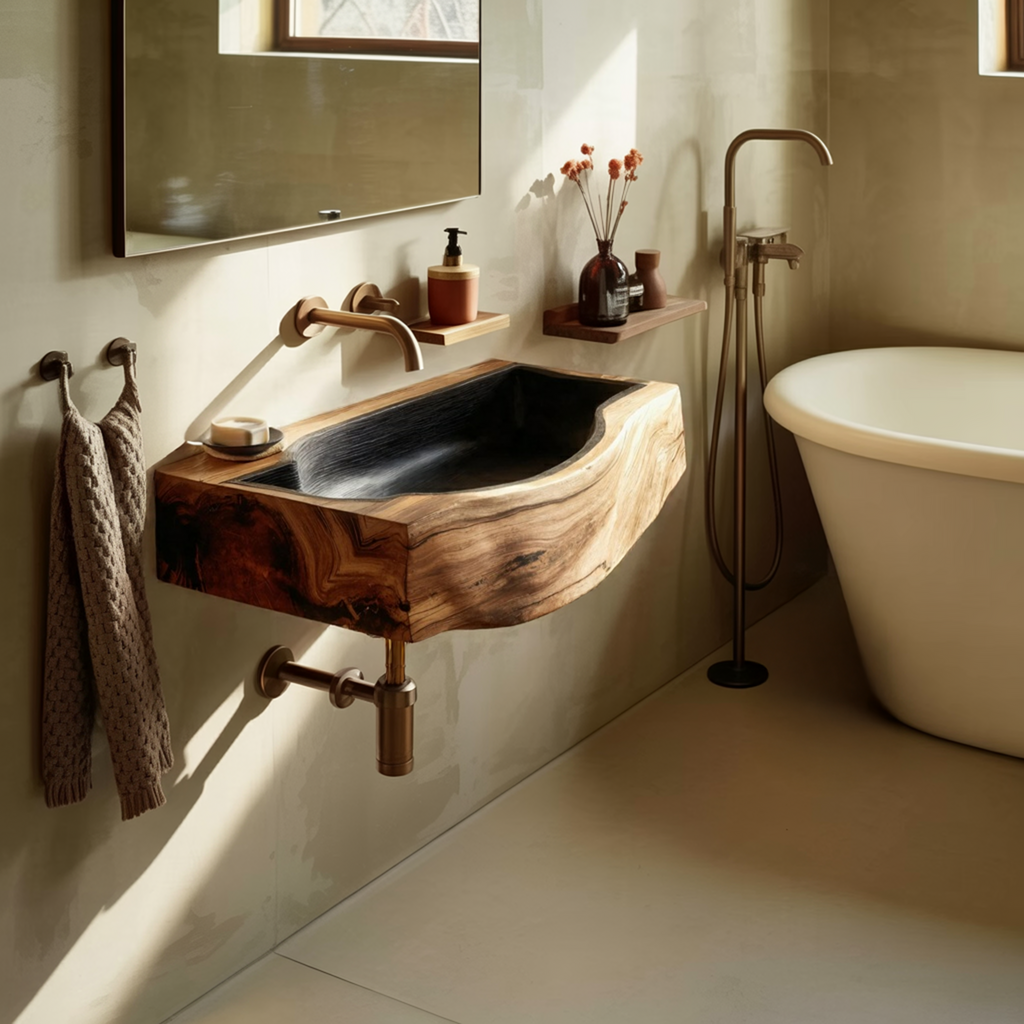 Modern Solid Wood Vanity Sink For Bathroom Decor And Furniture