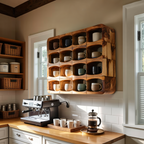 Handcrafted Wall-Mounted Kitchen Rack For Pantry Styling