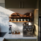 Handcrafted Kitchen Wall Shelf For Cozy Cooking Space