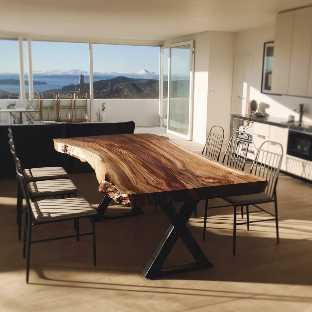 Kitchen Decor Modern Solid Wood Dining Table Minimal Legs