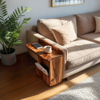Handcrafted Solid Wood Side Table For Furniture Decor