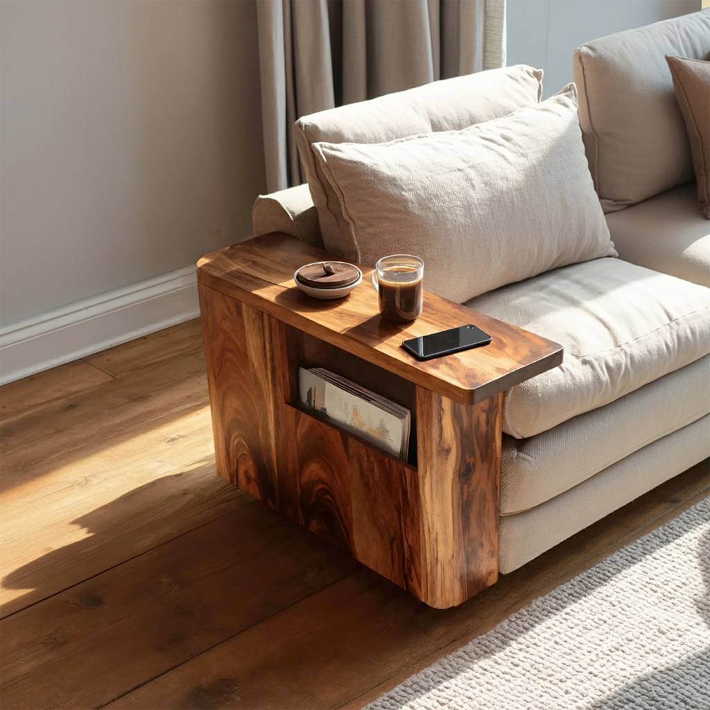 Modern Wooden Side Table For Cozy Living Room Design