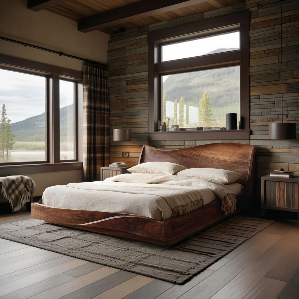 Modern Handcrafted Bed Frame For Bedroom Interiors