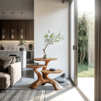 Handcrafted Solid Wood End Table Entryway Design
