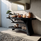 Modern Wooden Live Edge Bathroom Vanity For Stylish Bathroom Design