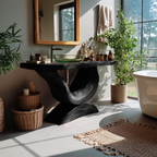 Mid Century Solid Wood Vanity For Bathroom Furniture