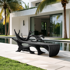 Farmhouse Wooden Bench Outdoor Seating For Classic Porches