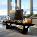 Farmhouse Solid Wood TV Console For Holiday Living Room Style