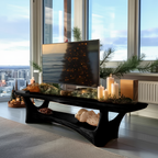 Farmhouse Solid Wood TV Console For Holiday Living Room Style