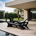 Mid Century Branch Bench For Retro Patio Ambiances