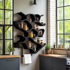 Rustic Entryway Design With Handcrafted Spice Cabinet