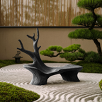 Mid Century Branch Bench Outdoor Seating For Timeless Patio Comfort
