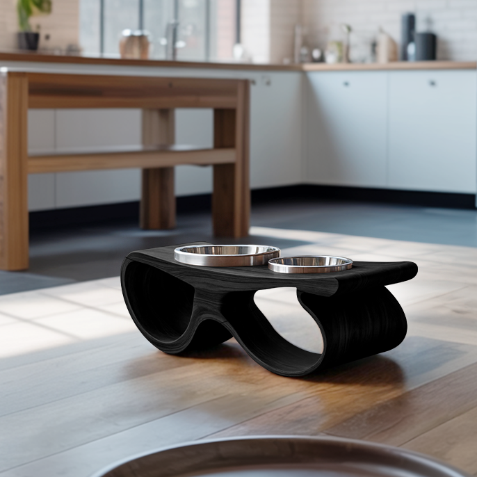 Rustic Handmade Pet Food Bowl Stand For Dogs