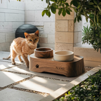 Farmhouse Feeding Stand For Kitchen Pet Corner
