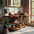 Modern Live Edge Tree Trunk Vanity For Stylish Bathroom Home Design