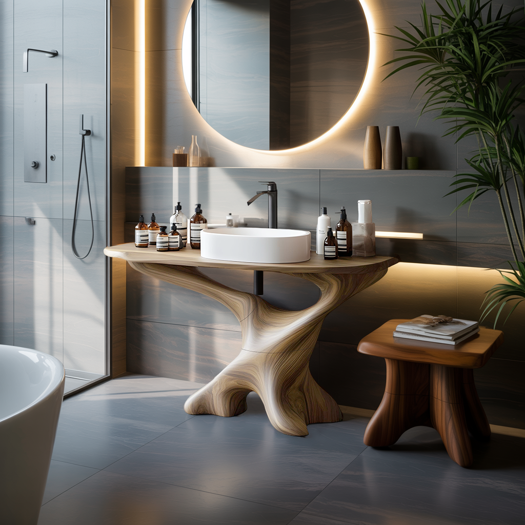 Handcrafted Solid Wood Vanity For Bathroom Decor